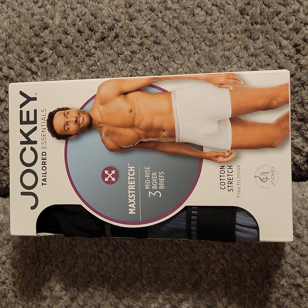 NWT Men's Jockey Mid-Rise Boxer Briefs - Large 36-38